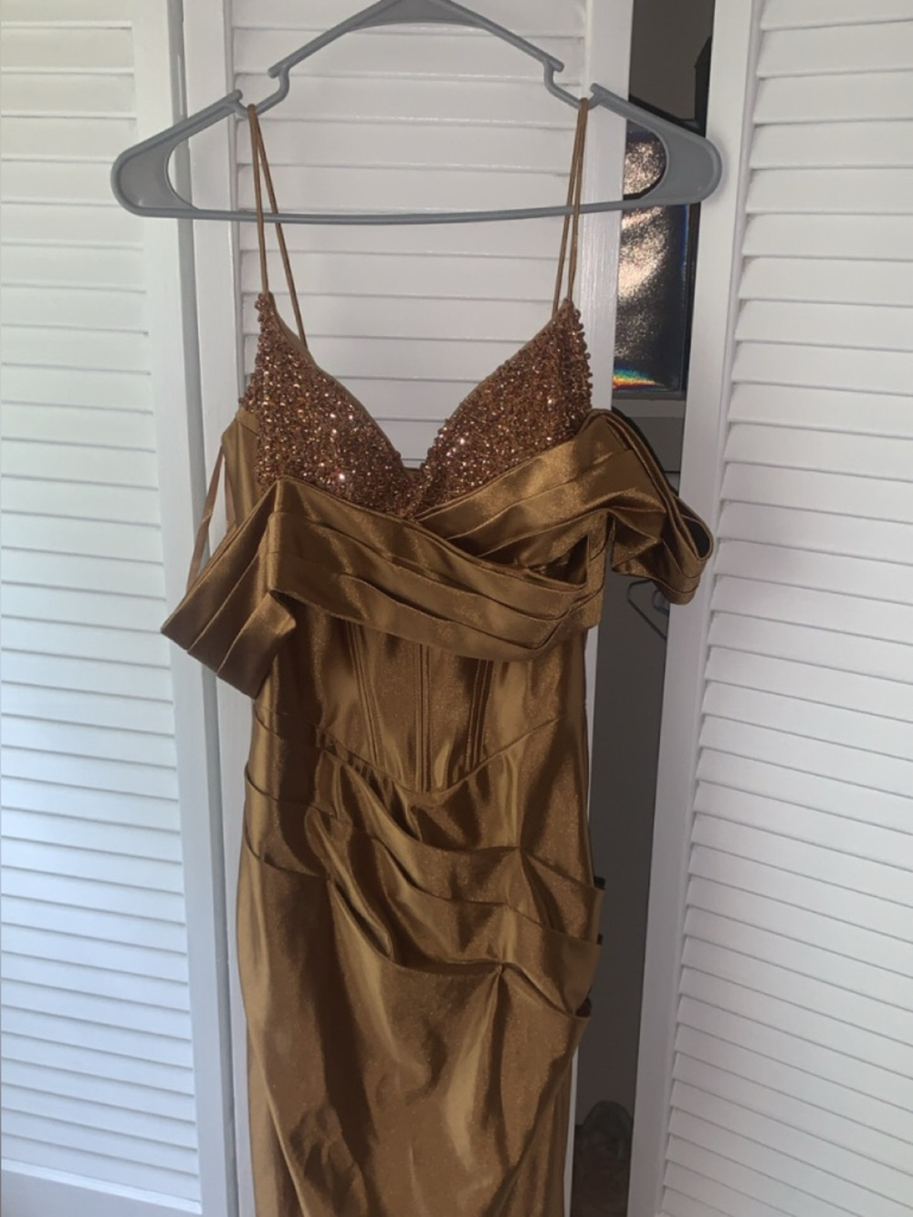 GB Gold Satin Dress
 *IN EXCELLENT CONDITION *